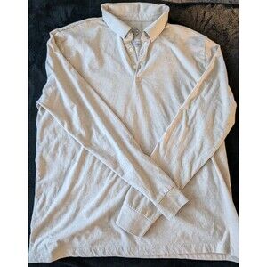 St Johns Bay Men's Beige Tan Collared Cotton Polo Lightweight Dadcore Prep XL